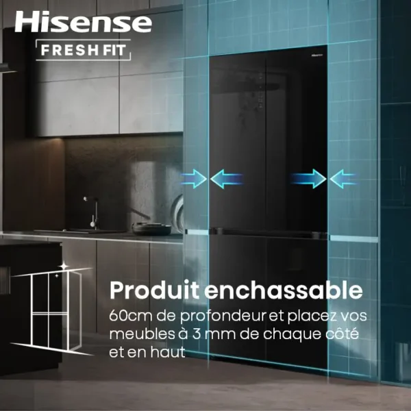 Réfrigérateur Hisense multiportes RQ768N4GBE