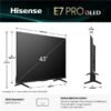 dimension-43E7P HISENSE TV QLED 4K | 144Hz 43″ Série E79Q PRO
